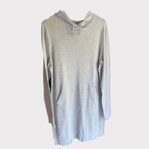 Fabletics Womens Gray Knit Hoodie Dress